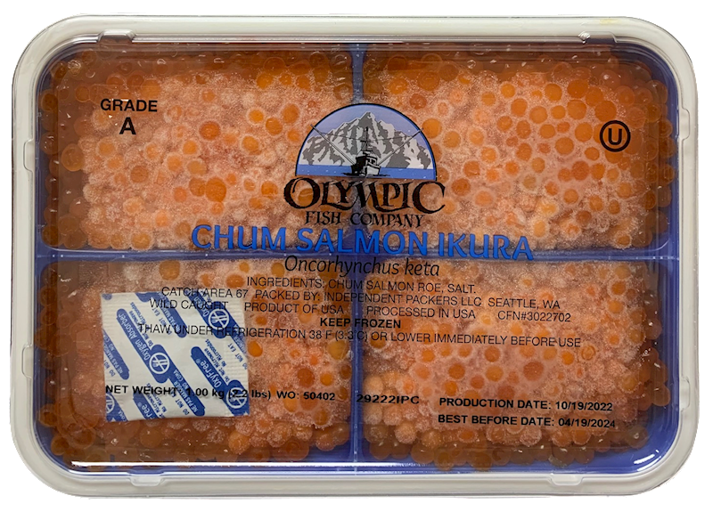 OLYMPIC Chum Salmon Ikura (Red Caviar) Grade A 1000g