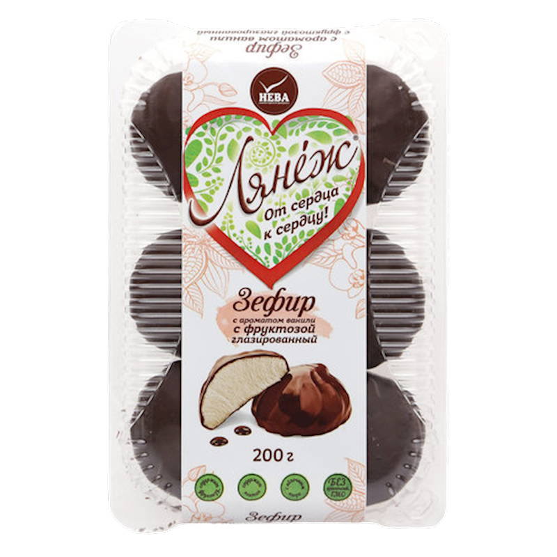 NEVA La-Neige Chocolate Glazed Vanilla Marshmallow (Zefir) with