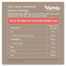 Load image into Gallery viewer, MAMUKO Organic Spelt Wheat, Buckwheat & Rice Porridge 200g/10pack