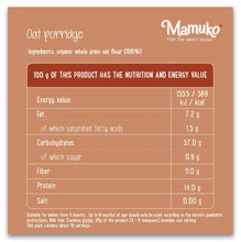 Load image into Gallery viewer, MAMUKO Organic Oat Porridge 200g/10pack