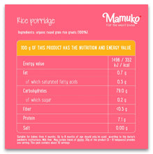 Load image into Gallery viewer, MAMUKO Organic Rice Porridge 200g/10pack
