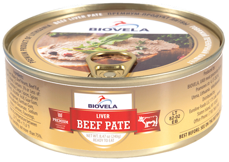 BIOVELA Beef Liver Pate 240g/24pack ZakazBoston