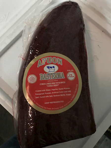 AFUON Basturma, Cured & Dried Beef with Spices (Halal) ~3lbs