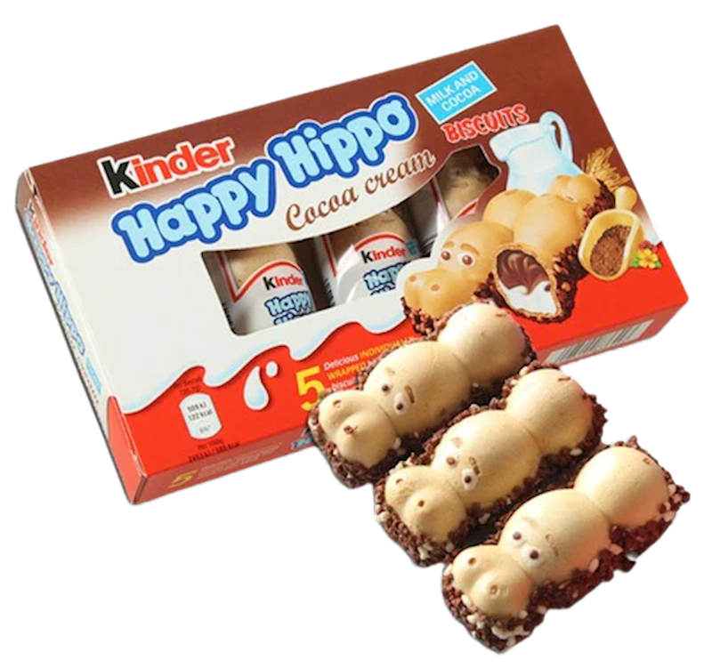 KINDER Happy Hippo Cocoa Cream Biscuits 100g/10pack