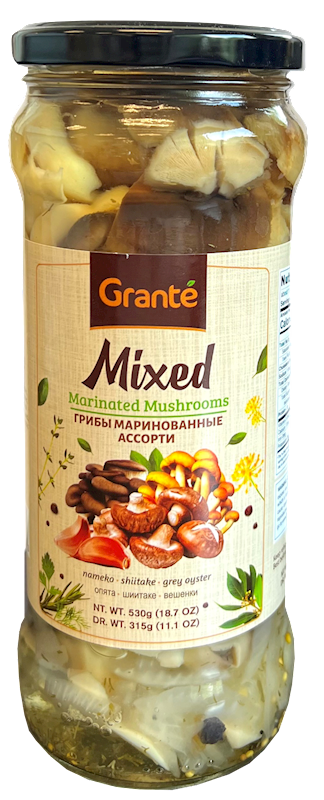 GRANTE Nameko Mushrooms (Opyata) in Brine 2840g/6pack