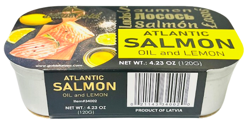 BALTIC GOLD Atlantic Salmon Oil & Lemon 120g/11pack