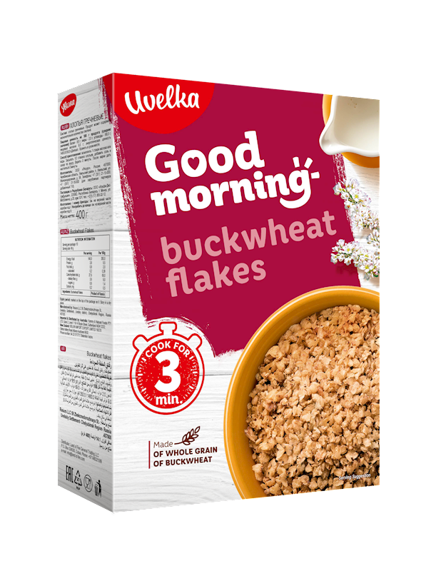 UVELKA Good Morning Buckwheat Flakes 400g/6pack