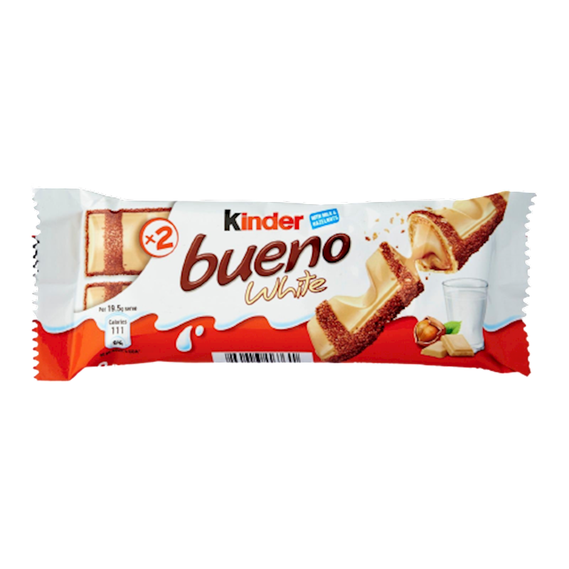 KINDER Bueno White Chocolate Bar 39g/30pack