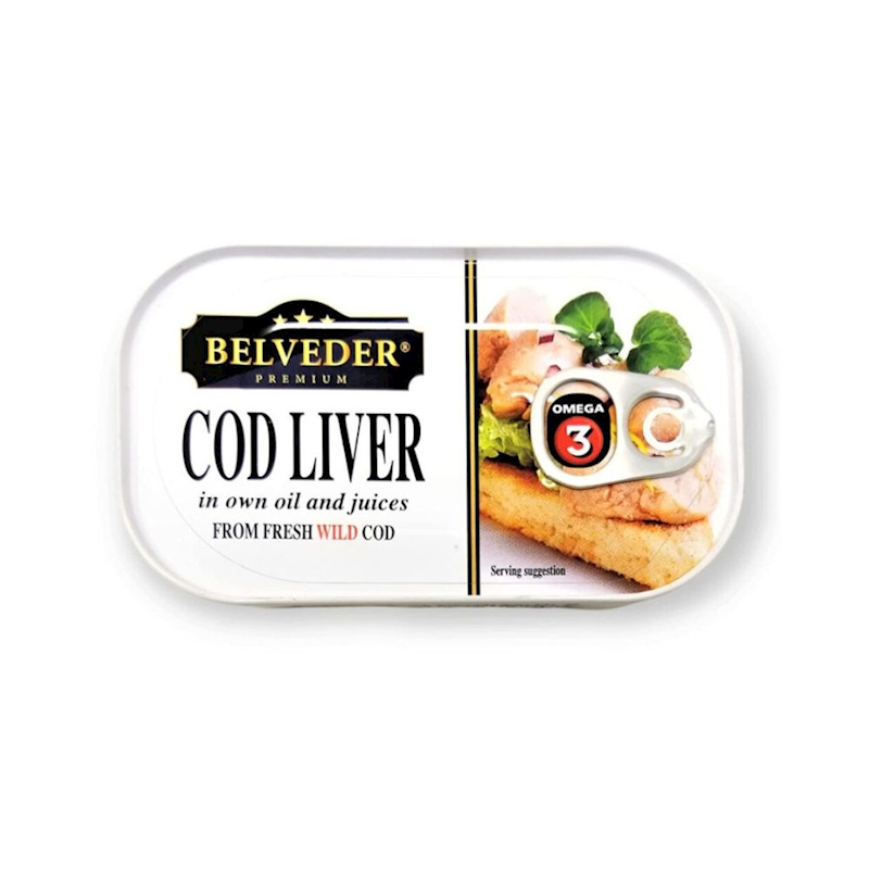 BELVEDER Premium Cold Liver in own Oil & Juices 120g/12pack