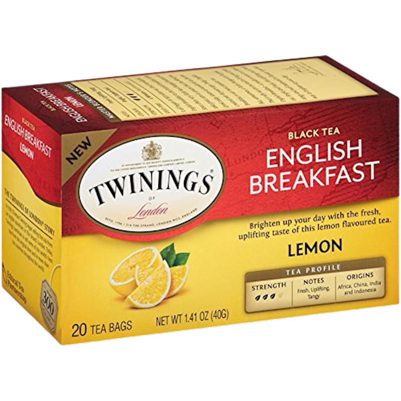 TWINING'S Lemon English Breakfast Black Tea 20bag/6pack