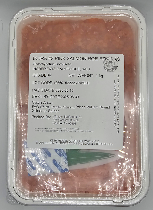 WHITTIER SEAFOOD Pink Gorbuscha Salmon Caviar #2 1000g