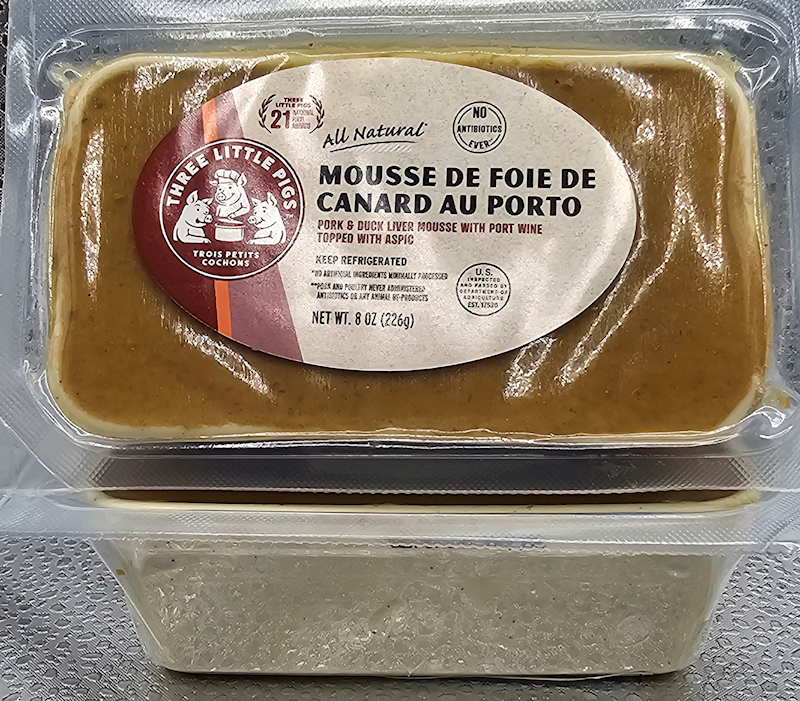 TROIS PETITS COCHONS Mousse de Foie de Canard au Porto Pork & Duck Liver Mousse with Port 226g/6pack