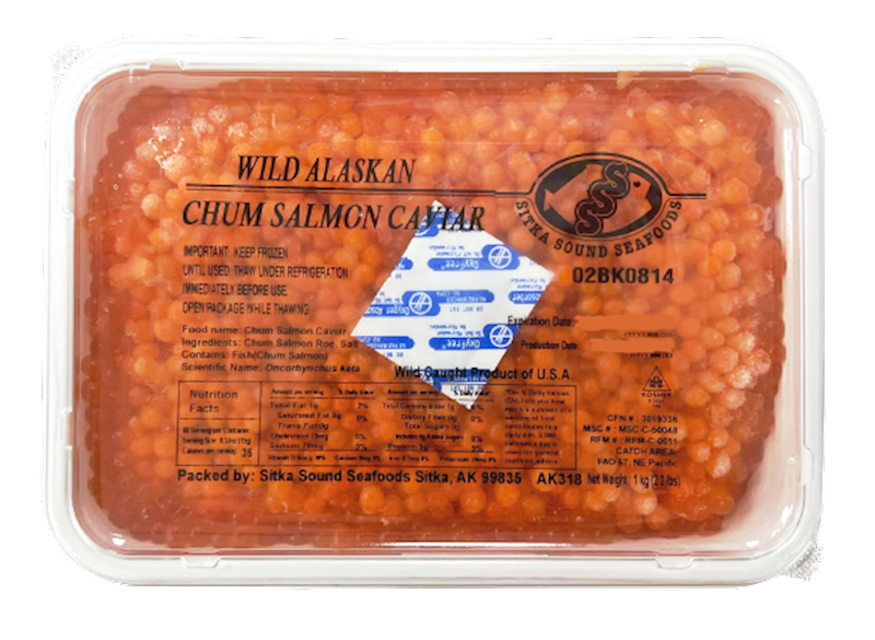 SITKA SOUND SEAFOOD Wild Alaskan Chum Caviar 1000g