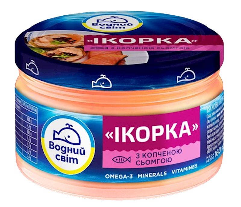 VODNIY SVIT Capelin Caviar Pate with Smoked Salmon 160g/6pack