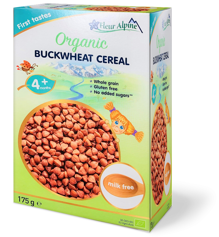 FLEUR ALPINE Organic Buckwheat Cereal, No Milk 175g/6pack