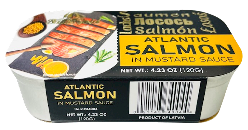 BALTIC GOLD Atlantic Salmon In Mustard Sauce 120g/11pack