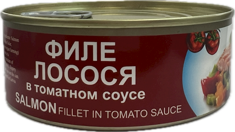 FISH MEISTER Salmon Fillet in Tomato Sauce 240g/24pack