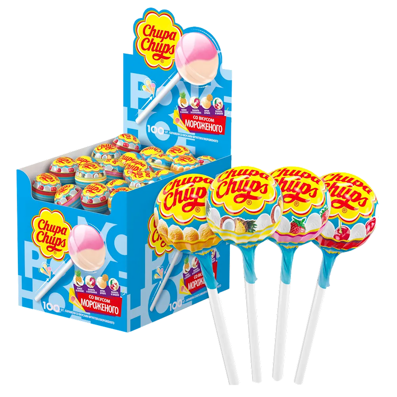 CHUPA CHUPS Ice Cream Mix Lollypops 12g/100pcs