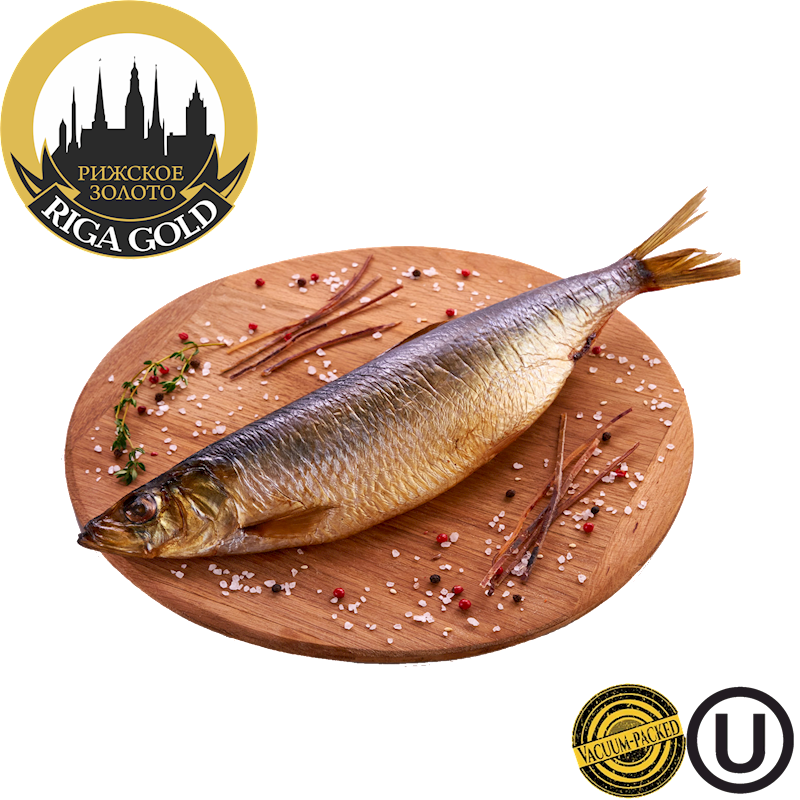 RIGA GOLD Cold Smoked Whole Herring 5pcs