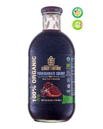 GEORGIA'S NATURAL Organic Pomegranate Cherry Fusion 750ml/8pack