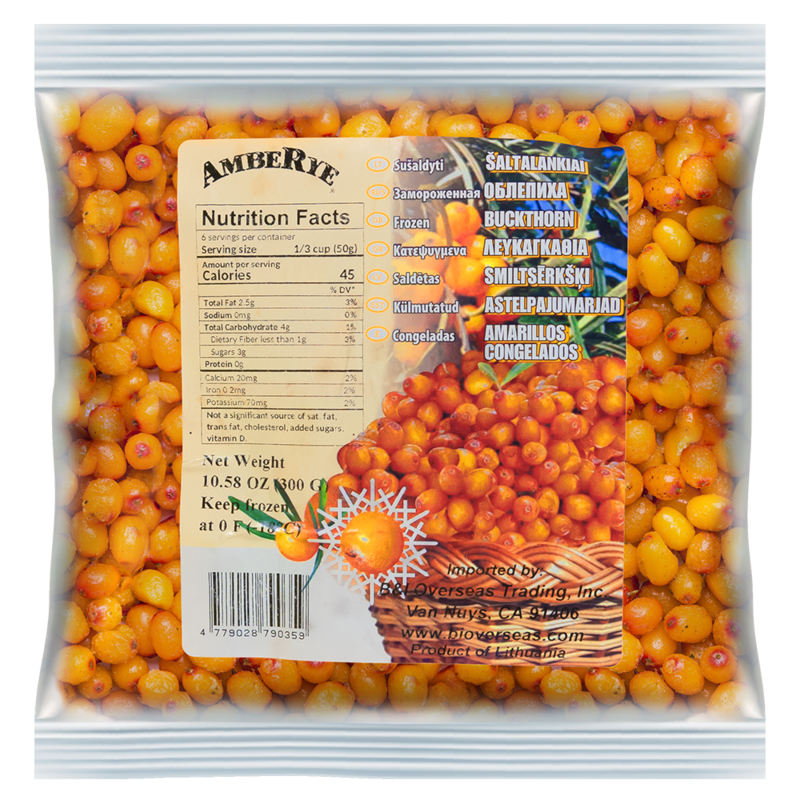 AMBERYE Frozen Sea Buckthorne 300g/15pack