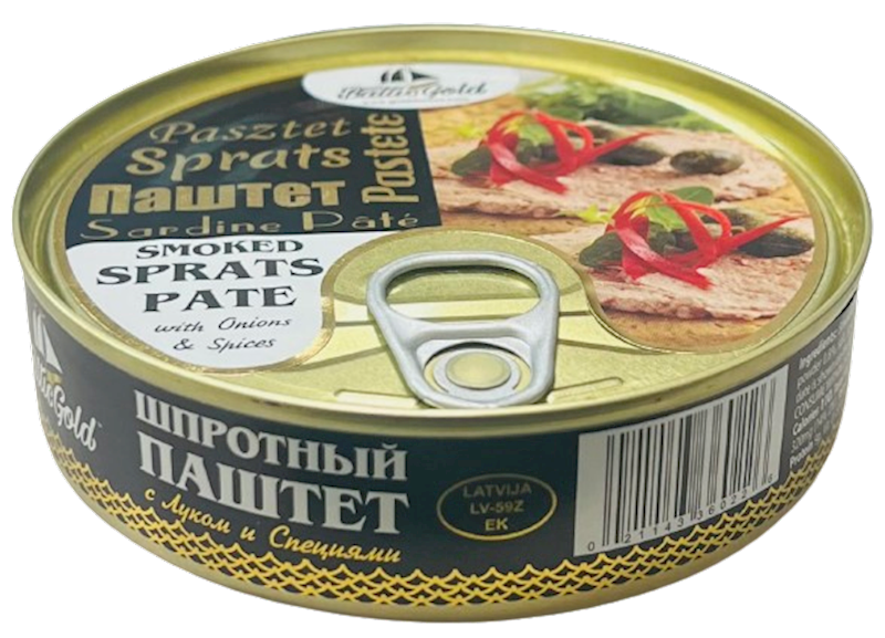 BALTIC GOLD Smoked Sprats Pate with Onion 160g/36pack