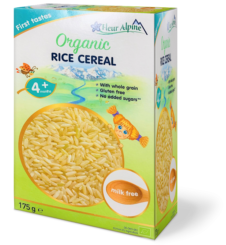 FLEUR ALPINE Organic Rice Cereal, No Milk 175g/6pack