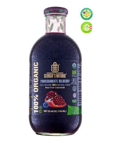 GEORGIA'S NATURAL Organic Pomegranate Bilberry Fusion 750ml/8pack