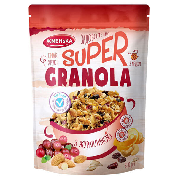 ZHMENKA Super Granola with Honey and Cranberries 250g/12pack