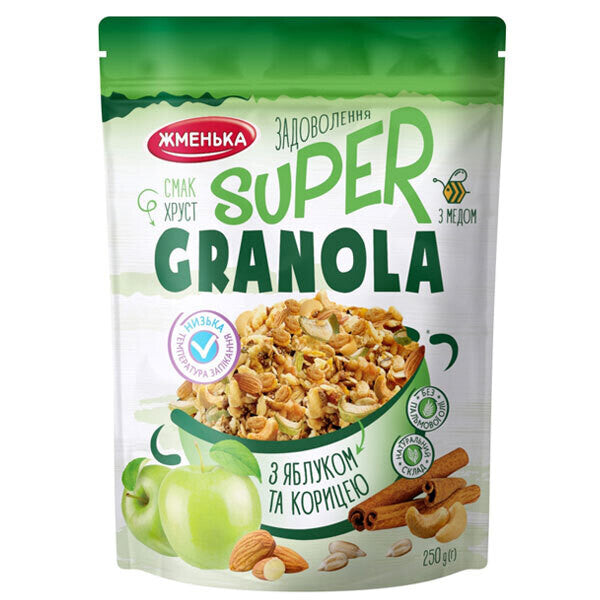 ZHMENKA Super Granola with Honey and Cinnamon Apple 250g/12pack