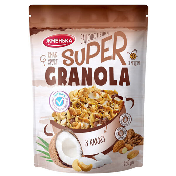 ZHMENKA Super Granola with Honey and Cocoa 250g/12pack