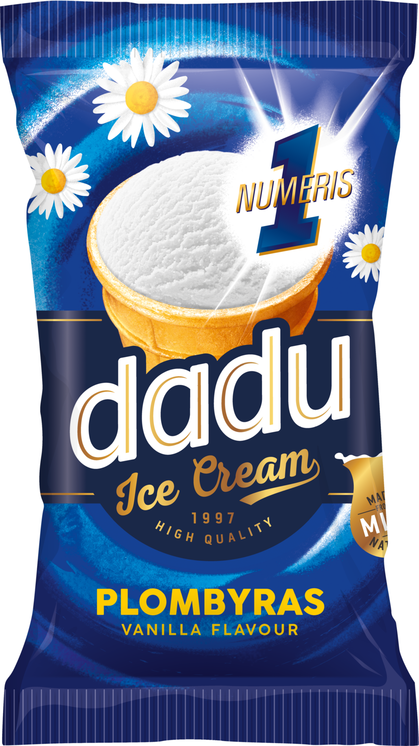 DADU Number 1 Plombyras Vanilla Ice Cream 125g/36pack