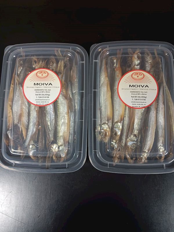 OLMA Cold Smoked Capelin (Moyva) ~1lb/6pack