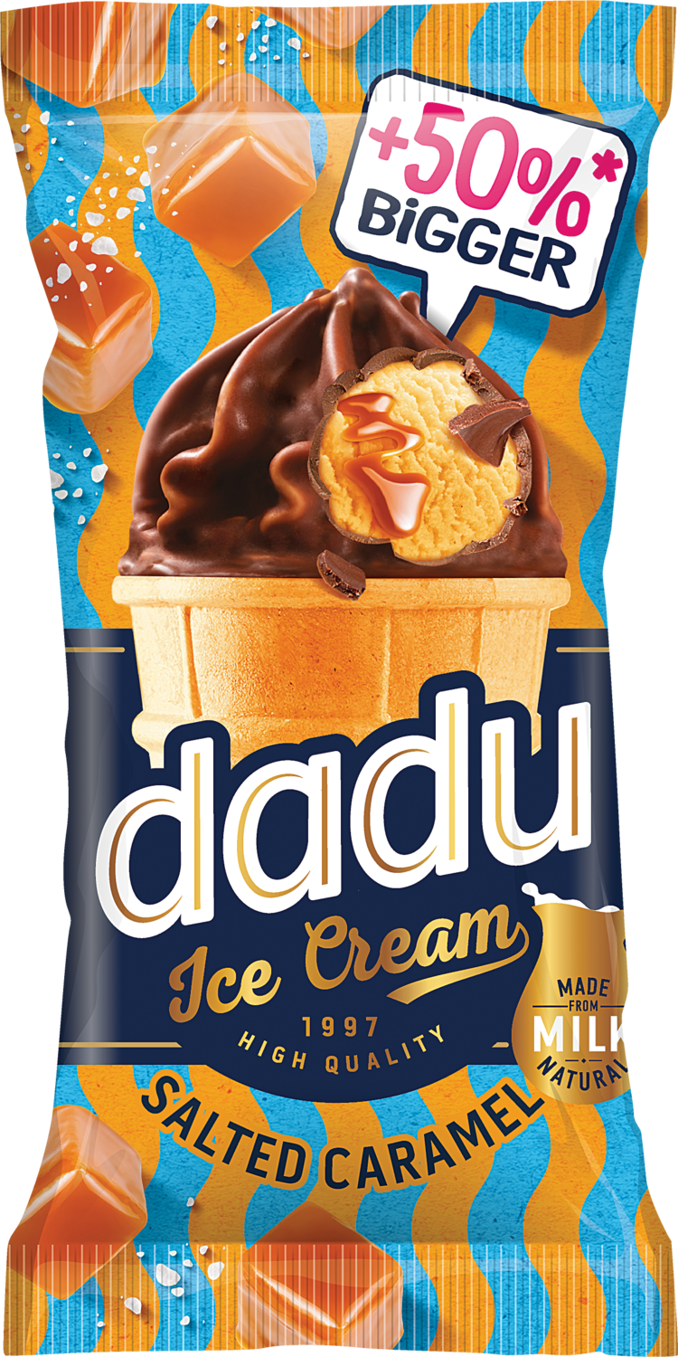 DADU Chocolate Glazed Caramel Ice Cream with Salted Caramel 180ml/24pack