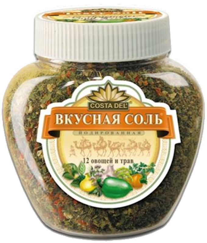 COSTA DEL Vkusnaya Salt with 12 Vegetables & Herbs 400g/6pack