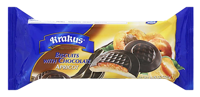 KRAKUS Biscuits with Chocolate and Jelly Filling