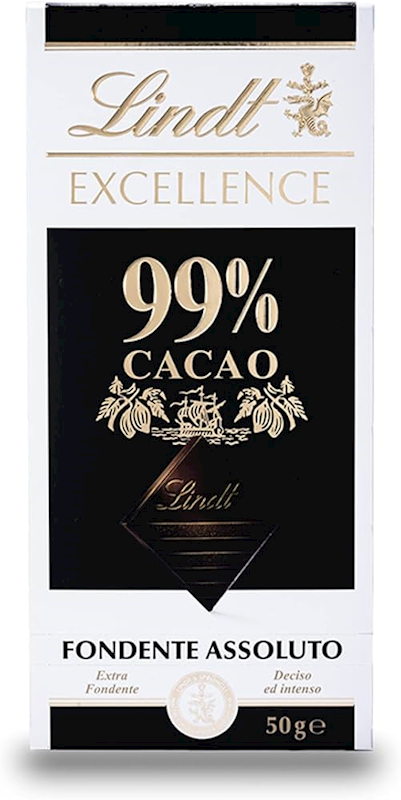 LINDT Excellence Fondente Assoluto Chocolate Bar 99% Cocoa 50g/18pack