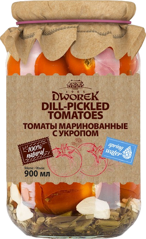 DWOREK Dill Pickled Tomatoes 900g/8pack