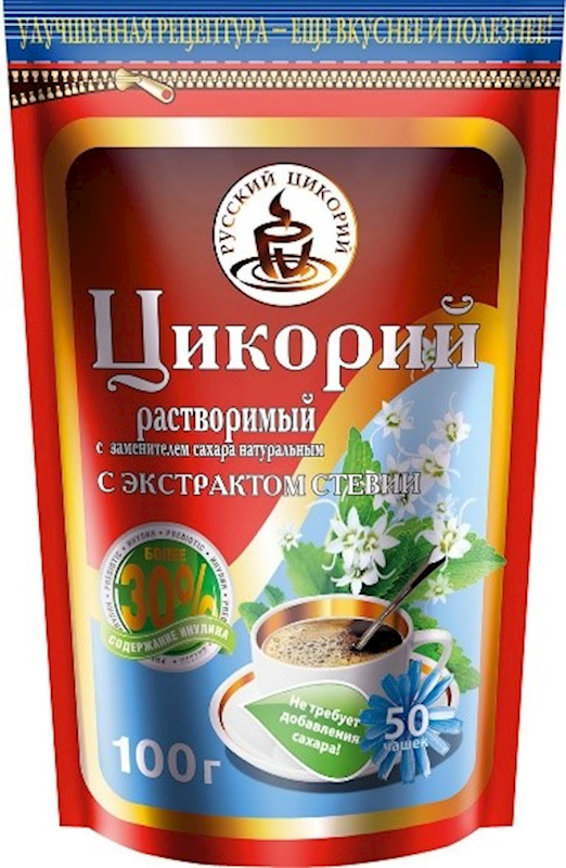 RUSSIAN CHICORY Instant Chicory Powder with Stevia Extract 100g/12pack