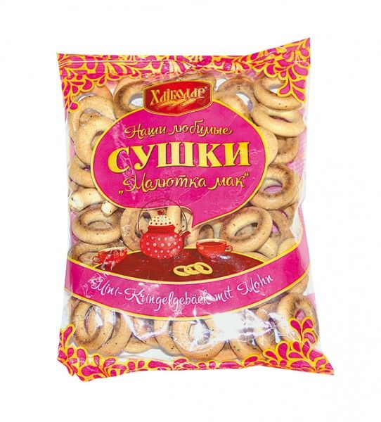 HLIBODAR Sushki with Poppy Seeds - Malyutka Mak 220g/24pack