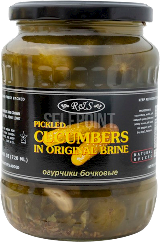 R&S Pickled Cucumbers In Original Brine (Bochkoviye) 720g/12pack