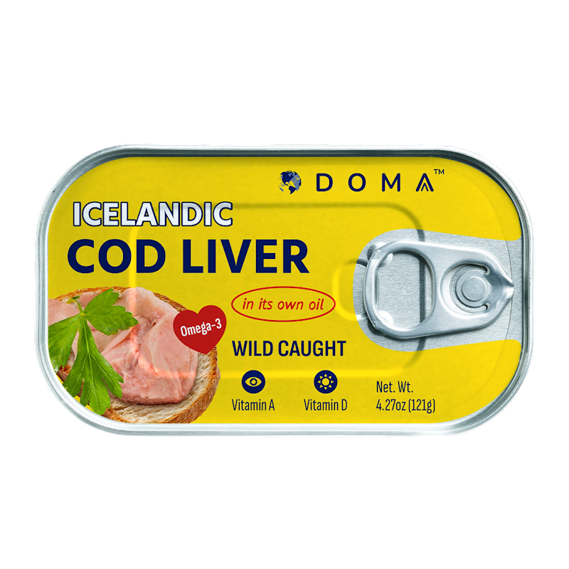 DOMA Icelandic Cod Liver in Own Oil 121g/12pack