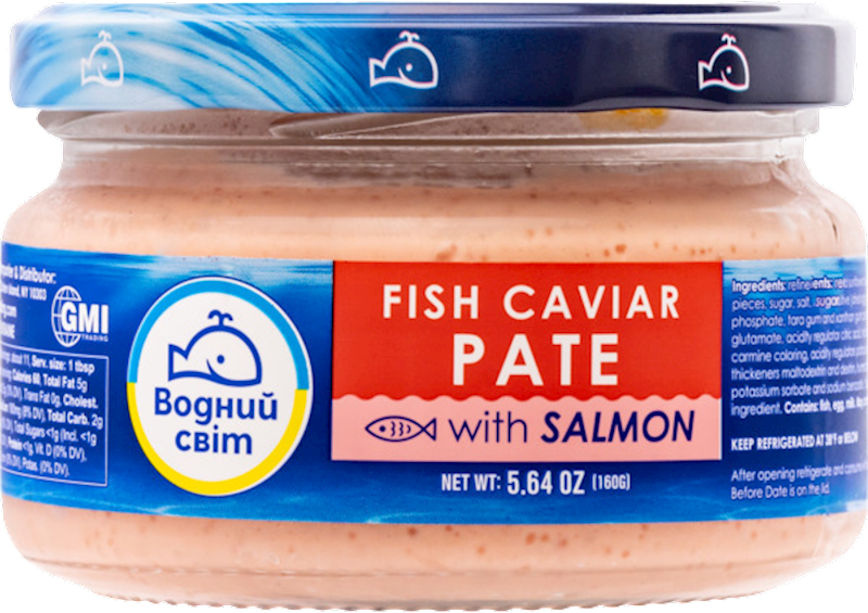 VODNIY SVIT Capelin Caviar Pate with Salmon 160g/6pack