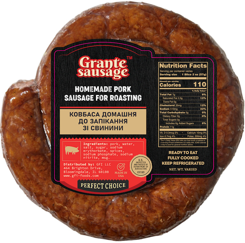 GRANTE SAUSAGE Homemade Pork Sausage for Roasting ~1.5lbs/3pack