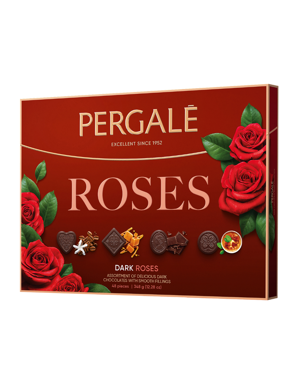 PERAGLE Roses Assorted Dark Chocolates 348g/10pack