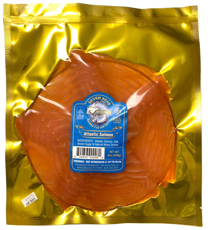 SEVEN SEAS SMOKEHOUSE Cold Smoked Sliced Atlantic Salmon 8oz/2pack