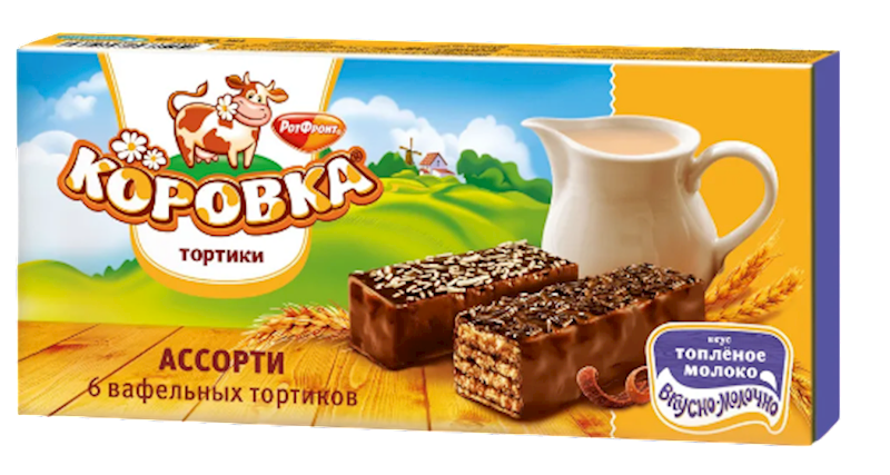 ROT FROTN Korovka Assorted Waffle Cakes with Baked Milk Flavor 200g/6pack