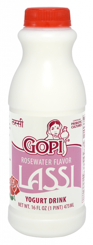 KAROUN DAIRIES Gopi Rosewater Flavor Lassi Yogurt Drink 473ml/12pack