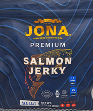 Load image into Gallery viewer, JONA Salmon Jerky with Sea Salt 60g/12pack
