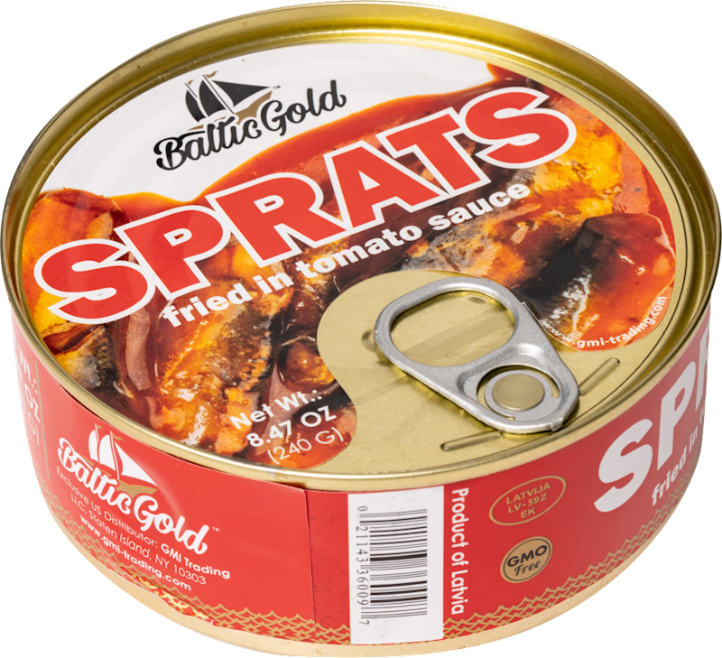 BALTIC GOLD Fried Sprats In Tomato Sauce 240g/24pack